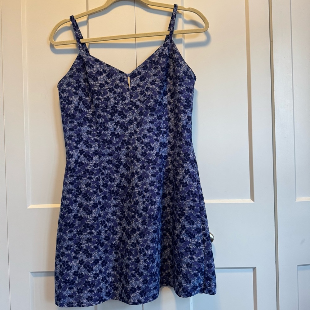 Express Blue Spaghetti Strap Mini Sundress